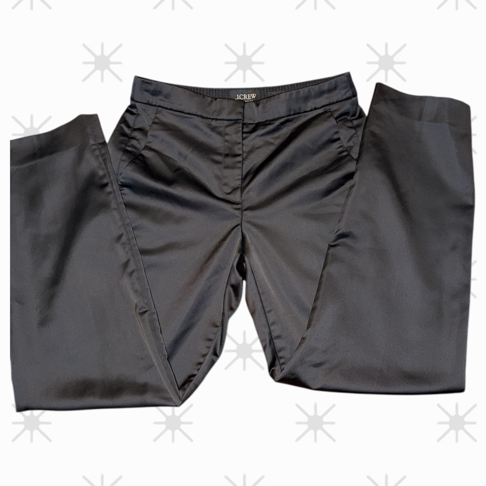 J. Crew Collection Kate Satin Straight Leg Pants
